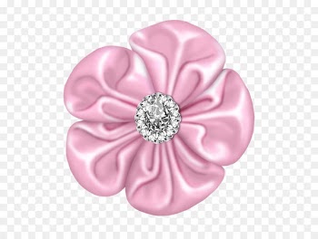 Pink Flower Clip art - Light Pink Flower Bow with Diamond 