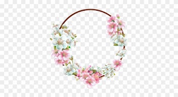 Pink Flower Clipart Beach - Vintage Flower Frame Hd