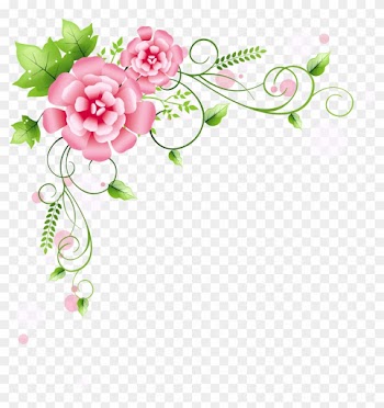Pink Flower Clipart Flower Decoration - Flower Border Png