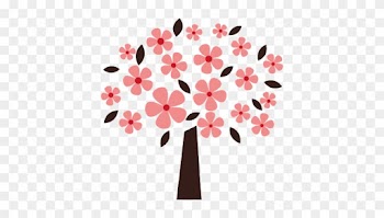 Pink Flower Clipart Flowering Tree - Blooming Trees Clipart Png