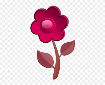 Pink Flower Cute Clip Art - Red Violet Flowers Clipart