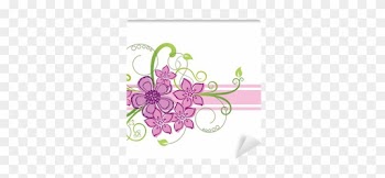 Pink Flower Design Border