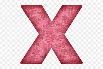 Pink Flower Fabric Letter X - Alphabet Letters In Pink