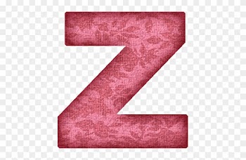 Pink Flower Fabric Letter Z - Letter