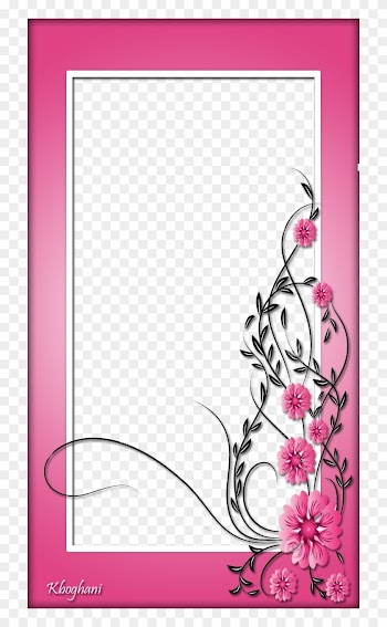 Pink Flower Frame - Pink Flower Frames Png