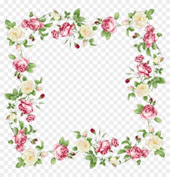 Pink Flower Frames And Borders - Transparent Flower Border Png