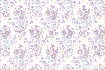 Pink flower holographic pattern remix from artwork by William Morris