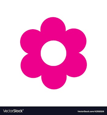 pink flower solid icon