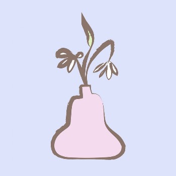 Pink flower vase sticker, pastel | Free Vector Illustration - rawpixel