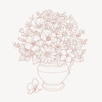Pink flower vase, vintage illustration | Free Photo Illustration - rawpixel