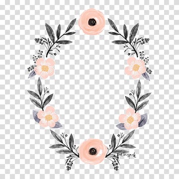 , pink flower wreath transparent background PNG clipart