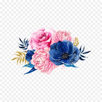 Pink flowers Blue Clip art - Flowers 