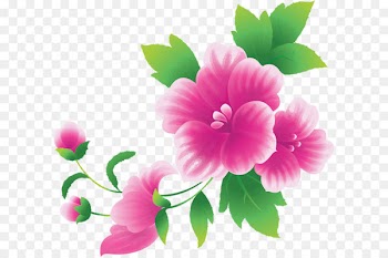 Pink flowers Clip art - Large Pink Flowers Clipart 