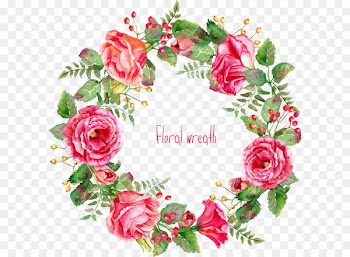 Pink flowers Euclidean vector - Beautifully -painted  rose wreath border 