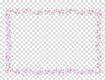 Pink flowers frame, Icon, Flower profile borders transparent background PNG clipart