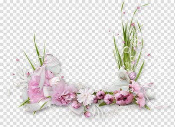 Pink flowers Frames Desktop , ice transparent background PNG clipart
