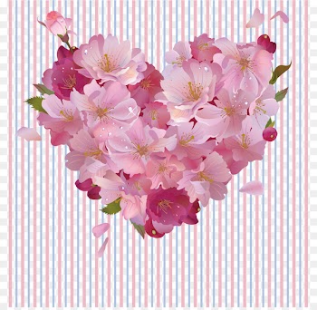 Pink flowers Heart Clip art - Wedding Flowers 