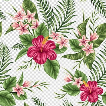 Pink flowers illustration, Flower Euclidean No, Hand-painted colorful flowers transparent background PNG clipart