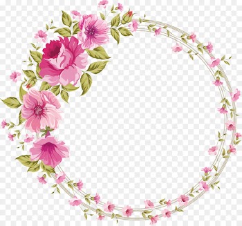 Pink flowers Rose Clip art - Blumenkranz 