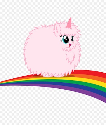 Pink Fluffy Unicorns Dancing On Rainbows Drawing - unicorn 