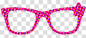 Pink framed eyewear transparent background PNG clipart
