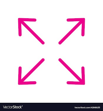 pink full screen line art icon