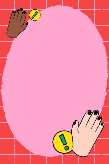 Pink funky frame background, stop | Free Vector - rawpixel