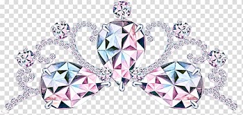Pink gemstone tiara illustration, Crown Wreath, Diamond crown transparent background PNG clipart