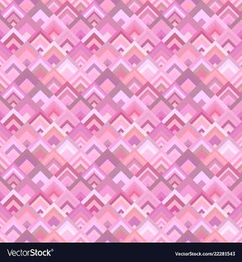 Pink geometric diagonal square pattern - mosaic vector image