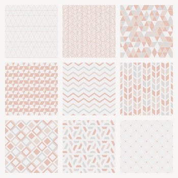 Pink geometric pattern background set | Free Vector - rawpixel