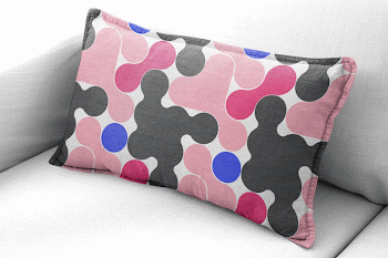 Pink geometric pattern cushion, home | Free Photo - rawpixel