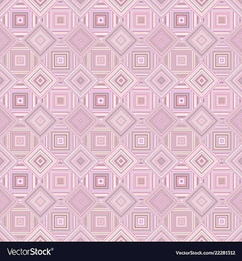 Pink geometrical diagonal square mosaic tile vector image