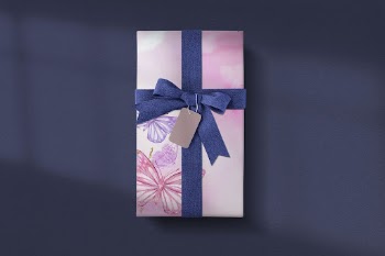 Pink gift box with blue | Free Photo - rawpixel