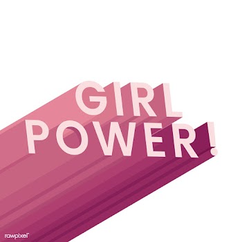 Pink girl power typography vector | Free stock vector - 524237
