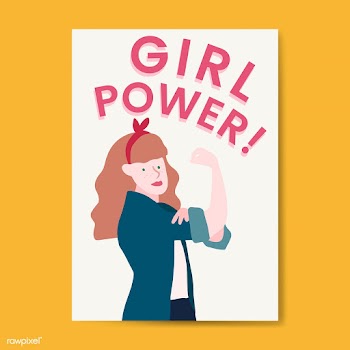 Pink girl power typography vector | Free stock vector - 524260