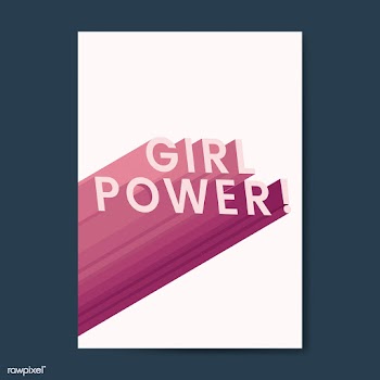 Pink girl power typography vector | Free stock vector - 524269
