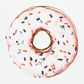 Pink glazed doughnut drawing style illustration | Free  illustration - 2340784
