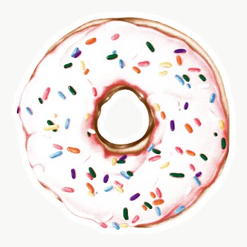 Pink glazed doughnut drawing style sticker overlay with white border | Free  transparent png - 2340786