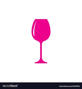 pink goblet glass icon