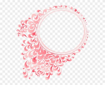 Pink Gradient Round Border Clip Art At Clipart Library - Flower Circle Border Png