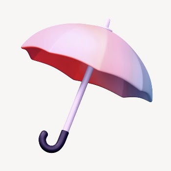 Pink gradient umbrella collage element, | Free PSD - rawpixel
