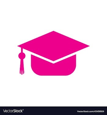 pink graduation hat solid icon