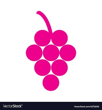 pink grapes solid icon
