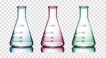 Pink, green, and gray measuring bottles, Beaker Test tube Laboratory glassware, Color glass beaker transparent background PNG clipart