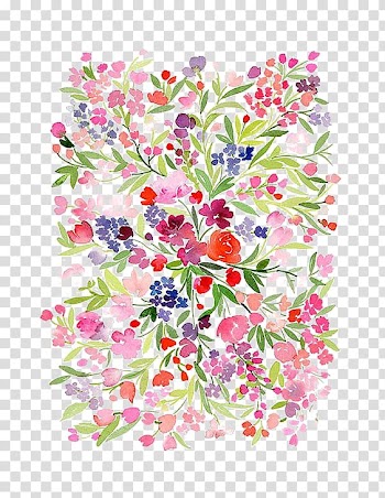 Pink, green and purple flowers illustration, Watercolour Flowers Watercolor painting Floral design, Watercolor flowers transparent background PNG clipart