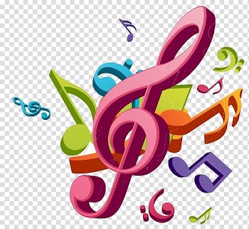 Pink, green, purple, orange, and teal musical notes , Musical note Color Illustration, Cartoon color notes transparent background PNG clipart