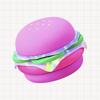 Pink hamburger, 3D rendering design | Free Photo - rawpixel