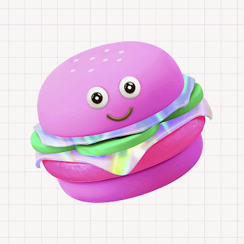 Pink hamburger, 3D rendering design | Free Photo - rawpixel