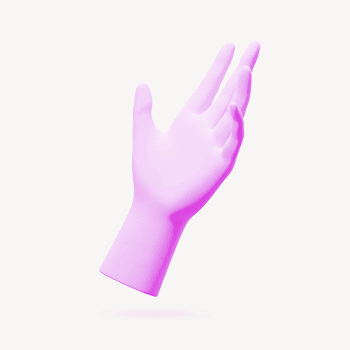 Pink hand, 3D rendering design | Free Photo - rawpixel