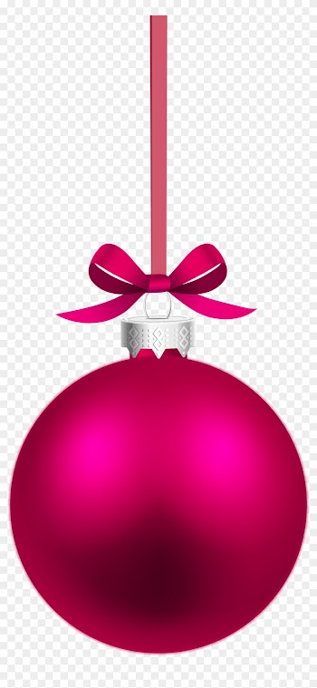 Pink Hanging Christmas Ball Png Clipart - Pink Hanging Christmas Ball